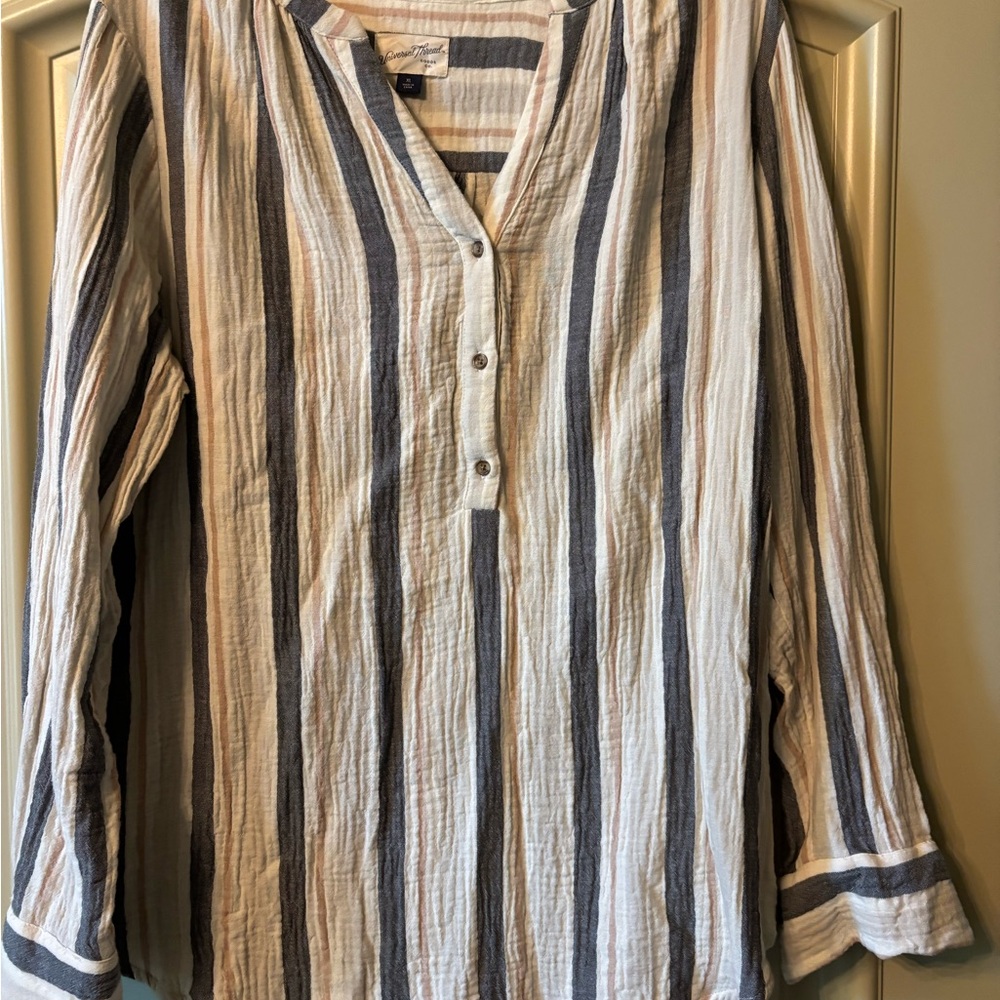Striped Long Sleeve Blouse